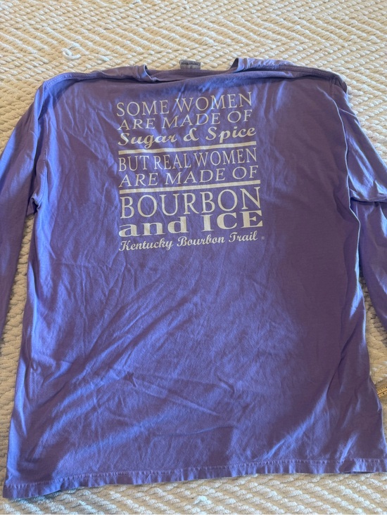 Comfort Wash Tops - Long-Sleeve Pocket Tee - Kentucky Bourbon Trail Sz L